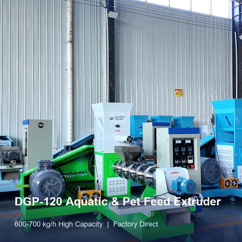 Aquaculture Feed Extrusion Line DGP120 Shrimp Fish Pellet Machine Untuk Pabrik Pakan Komersial Dengan Output Stabil