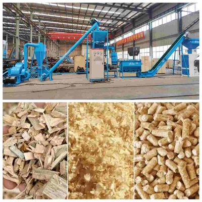 Selesaikan Lini Produksi Pelet Kayu Serbuk Gergaji Biomassa 1~5T/H Untuk Pemanasan