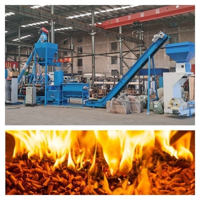 Mesin Pelet Serpihan Kayu 6-12mm Mesin Pelet Kayu Limbah 1-2tph Kepadatan Tinggi