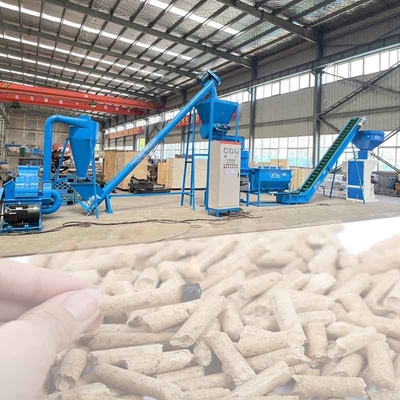 Lini Produksi Pelet Biomassa Pembakar Kompor Pabrik Pembuatan Pelet Kayu 6mm