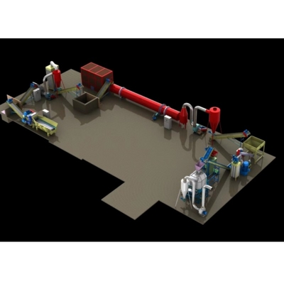Lini Produksi Pelet Biomassa Granulator Mesin Pembuat Pelet Serbuk Gergaji Kayu