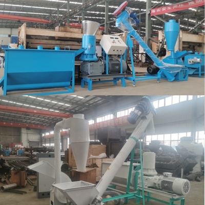 Roller Putar Pabrik Pelet Kayu 300KG Mesin Pelet Mati Datar Serbuk Gergaji Biomassa