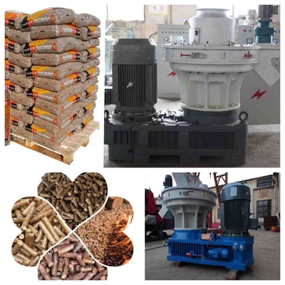 1-1.5ton/H Ring Die Pellet Mill Mesin Mesin Pembuat Pelet Sekam Padi Kayu