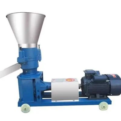 Flat Die Wood Sawdust Pellet Mill Perlindungan Lingkungan Penghematan energi