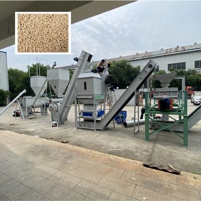 1-12mm Ukuran Pellet Akhir Jalur Produksi Pakan Hewan dengan Kandungan Kelembaban ≤20%