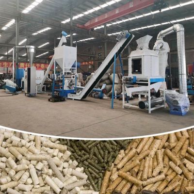 0.5-30 Ton/jam Jalur Produksi Pellet Pakan Hewan dengan Ring Die Pellet Mill
