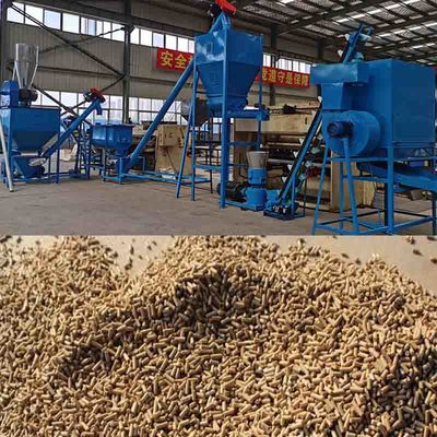 Ayam Babi Sapi Pakan Sapi Pellet Mill Pakan Hewan Pellet Produksi Line 1 Ton Per Jam Pakan Pellet Mill