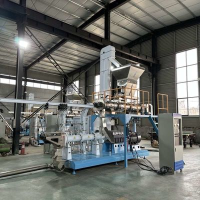 TWIN SCREW FEED EXTRUDER TILAPIA FLOTING FISH FOOD PRODUCTION MACHINE CE / SGS bersertifikat