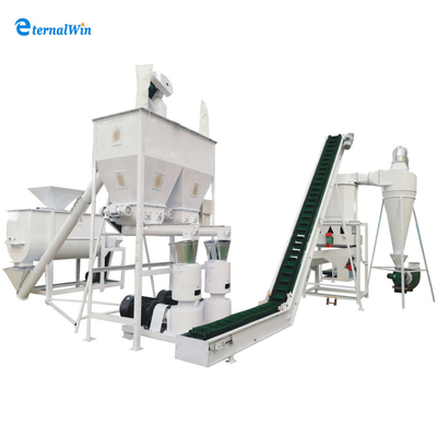 Jalur Pelletizing Pakan Hewan yang dapat disesuaikan dengan instalasi panduan insinyur dan pasokan listrik 380V/50Hz/3Phase